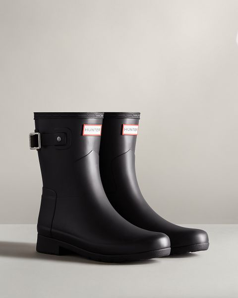 Black Hunter Refined Slim Fit Short Women's Rain Boots | Ireland-93510