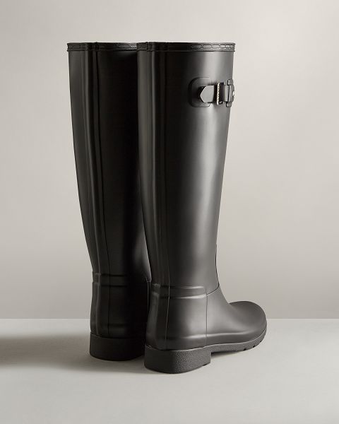 Black Hunter Refined Slim Fit Women's Rain Boots | Ireland-92406