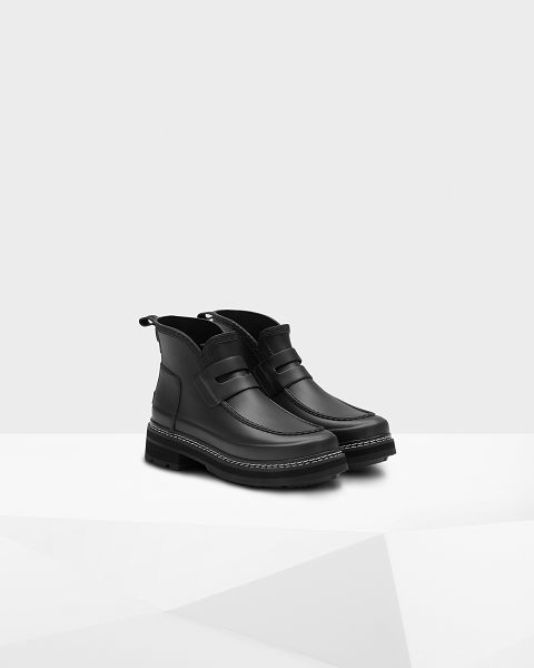 Black Hunter Refined Stitch Detail Loafer Women's Ankle Boots | Ireland-21347