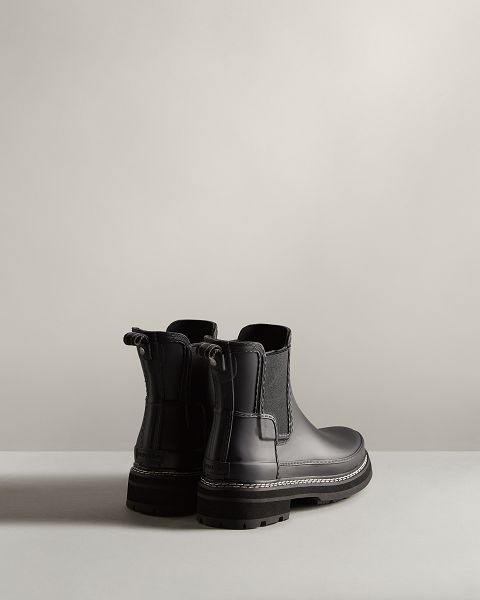 Black Hunter Refined Stitch Detail Women's Chelsea Boots | Ireland-64150