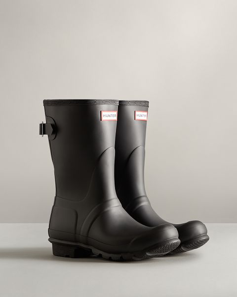 Black Hunter Short Back Adjustable Women's Rain Boots | Ireland-67298