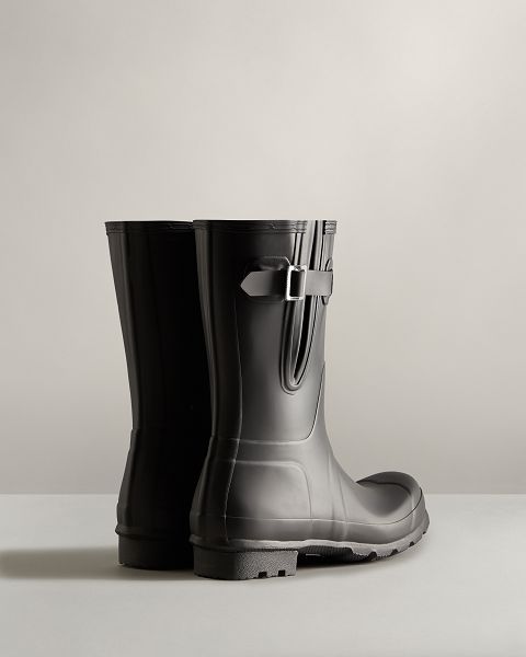 Black Hunter Short Side Adjustable Men's Rain Boots | Ireland-15806