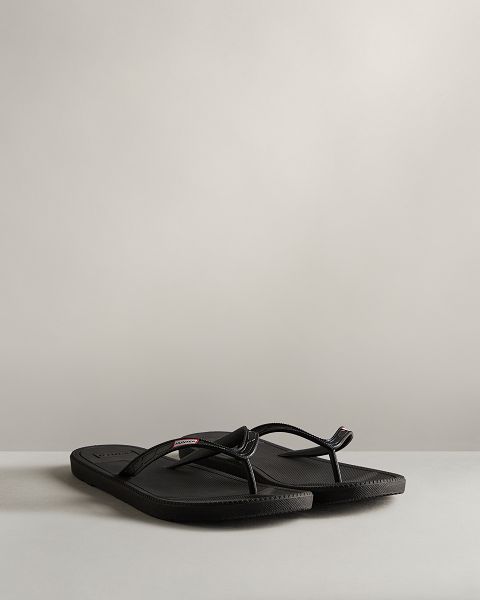 Black Hunter Summer Men's Flip Flops | Ireland-47695