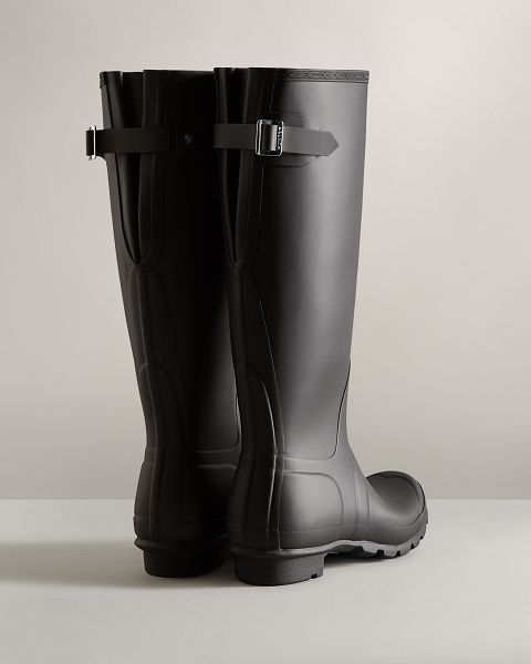 Black Hunter Tall Back Adjustable Women's Rain Boots | Ireland-64520