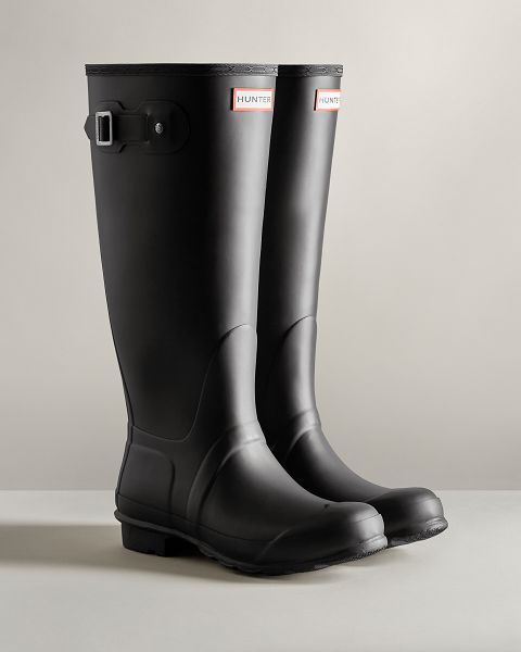 Black Hunter Tall Wide Fit Women's Rain Boots | Ireland-29315