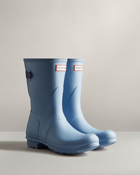 Blue Hunter Short Back Adjustable Women's Rain Boots | Ireland-59824