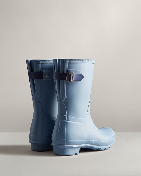 Blue Hunter Short Back Adjustable Women's Rain Boots | Ireland-59824