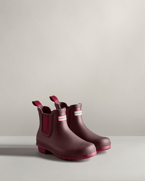 Brown / Red Hunter Original Women's Chelsea Boots | Ireland-50431