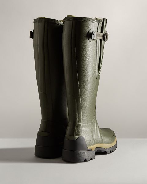 Dark Olive Hunter Balmoral Adjustable 3mm Neoprene Women's Rain Boots | Ireland-28073