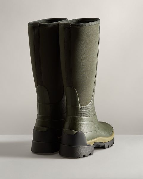 Dark Olive Hunter Balmoral Field Hybrid Tall Women's Rain Boots | Ireland-30516