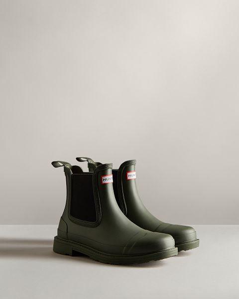 Dark Olive Hunter Commando Women's Chelsea Boots | Ireland-30745