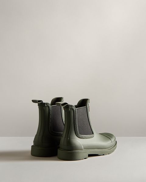 Dark Olive Hunter Commando Women's Chelsea Boots | Ireland-30745