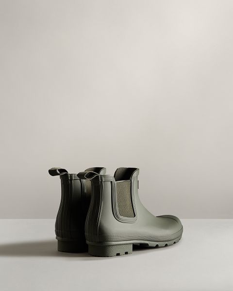 Dark Olive Hunter Original Men's Chelsea Boots | Ireland-13594