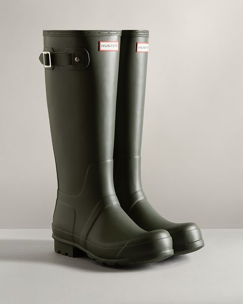 Dark Olive Hunter Original Tall Men's Rain Boots | Ireland-74065