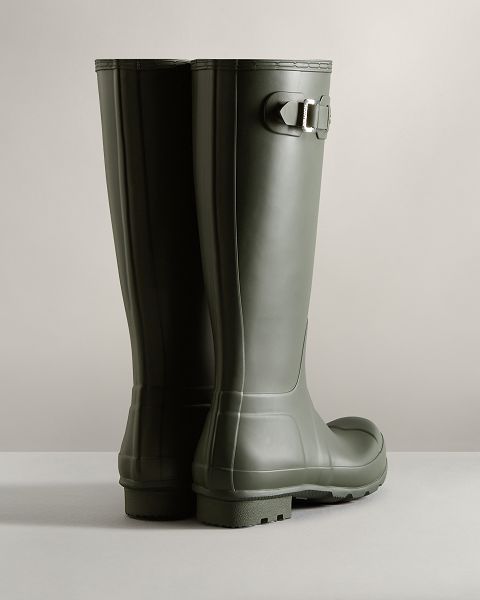 Dark Olive Hunter Original Tall Men's Rain Boots | Ireland-74065