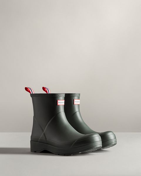 Green Hunter Play Short Men's Rain Boots | Ireland-72143