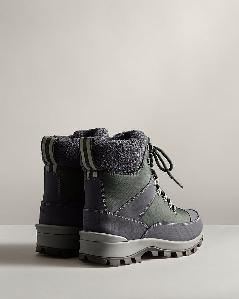 Green / Navy Hunter Insulated Recycled Polyester Commando Women's Winter Boots | Ireland-26753