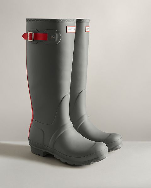 Grey / Red Hunter Tall Insulated Women's Winter Boots | Ireland-89307