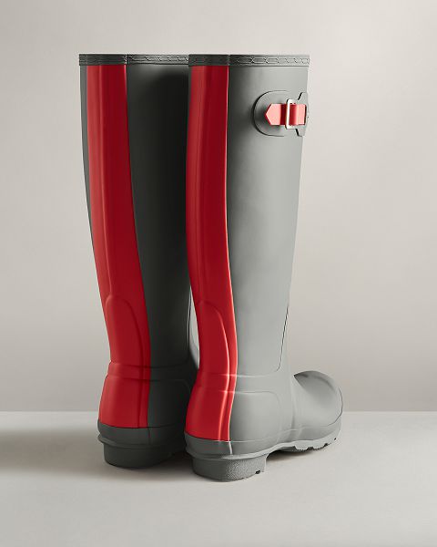 Grey / Red Hunter Tall Insulated Women's Winter Boots | Ireland-89307