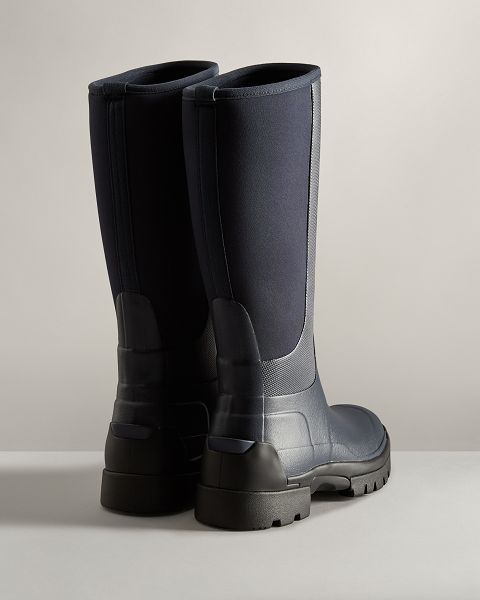 Navy Hunter Balmoral Field Hybrid Tall Women's Rain Boots | Ireland-32751