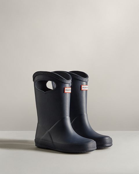 Navy Hunter First Classic Grab Handle Kids' Rain Boots | Ireland-78016