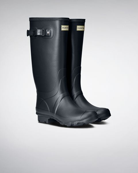 Navy Hunter Huntress Wide Leg Women's Rain Boots | Ireland-39850