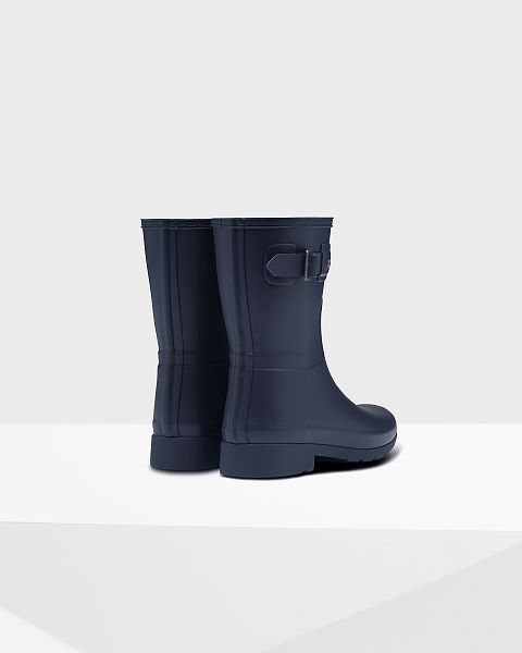 Navy Hunter Original Refined Short Women's Rain Boots | Ireland-41290