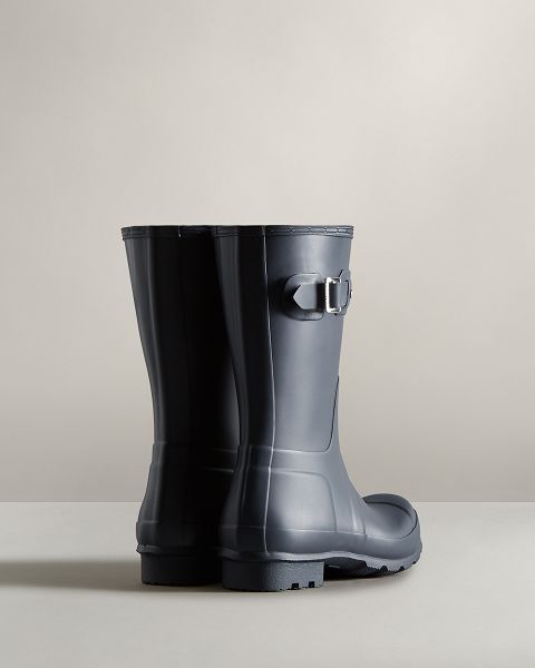 Navy Hunter Original Short Men's Rain Boots | Ireland-90423