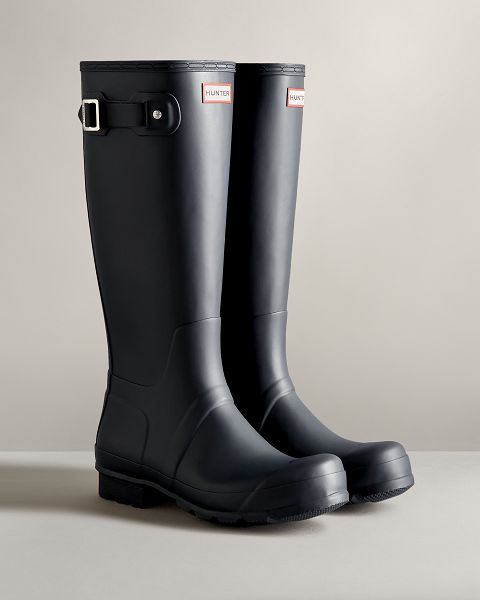 Navy Hunter Original Tall Men's Rain Boots | Ireland-70396