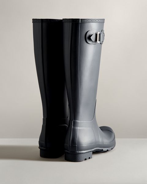 Navy Hunter Original Tall Men's Rain Boots | Ireland-70396