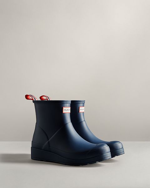 Navy Hunter Play Short Women's Rain Boots | Ireland-58403