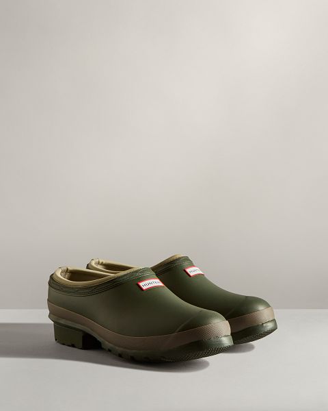 Olive / Green Hunter Gardener Men's Clogs | Ireland-97284