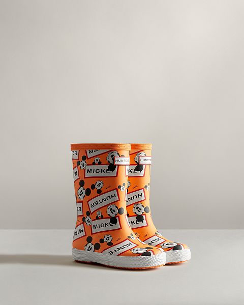 Orange Hunter First Disney Kids' Rain Boots | Ireland-23617