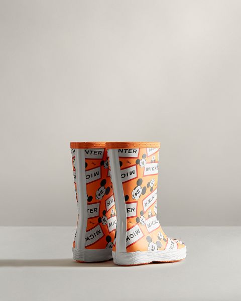 Orange Hunter First Disney Kids' Rain Boots | Ireland-23617