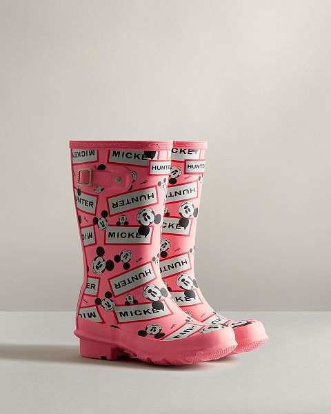 Pink Hunter Disney Kids' Rain Boots | Ireland-80276