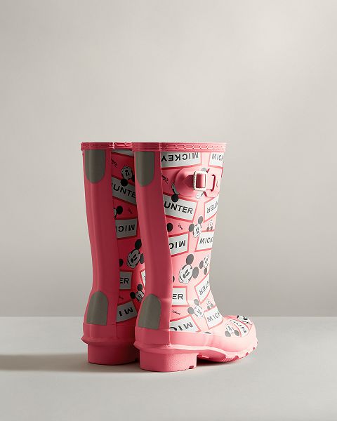 Pink Hunter Disney Kids' Rain Boots | Ireland-80276