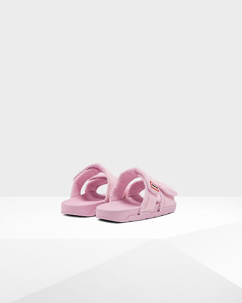 Pink Hunter Double Strap Women's Slides | Ireland-29378