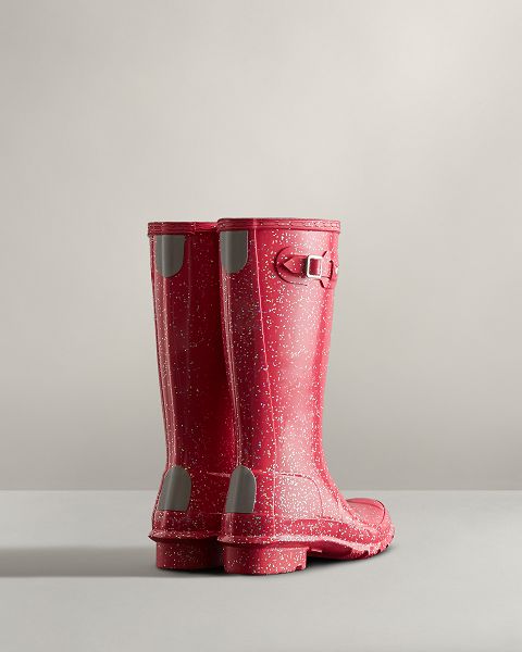 Pink Hunter Giant Glitter Kids' Rain Boots | Ireland-64397