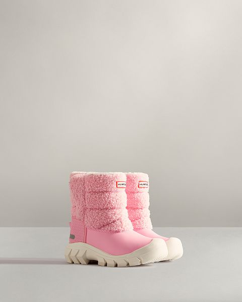 Pink Hunter Insulated Sherpa Kids' Snow Boots | Ireland-75482