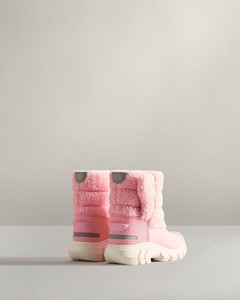 Pink Hunter Insulated Sherpa Kids' Snow Boots | Ireland-75482