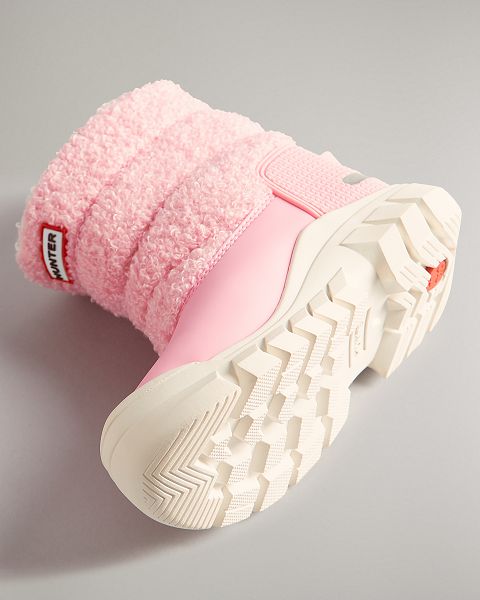 Pink Hunter Insulated Sherpa Kids' Snow Boots | Ireland-75482