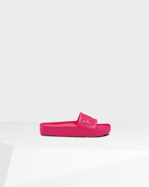 Pink Hunter Lightweight Moulded Women's Slides | Ireland-32469