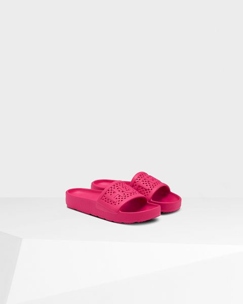 Pink Hunter Lightweight Moulded Women's Slides | Ireland-32469