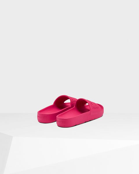 Pink Hunter Lightweight Moulded Women's Slides | Ireland-32469