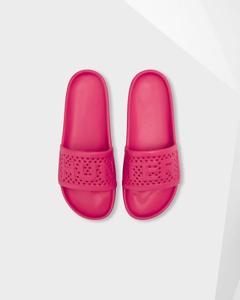 Pink Hunter Lightweight Moulded Women\'s Slides | Ireland-32469