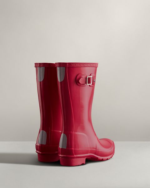 Pink Hunter Original Gloss Kids' Rain Boots | Ireland-87206