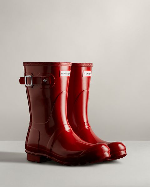 Red Hunter Original Short Gloss Women's Rain Boots | Ireland-12487