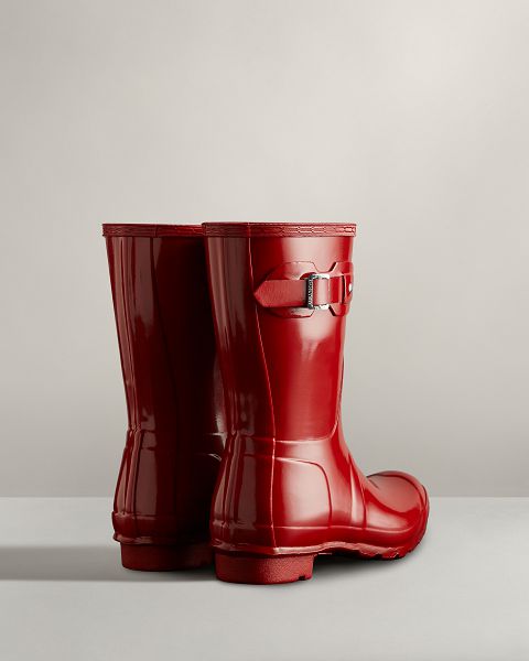 Red Hunter Original Short Gloss Women's Rain Boots | Ireland-12487