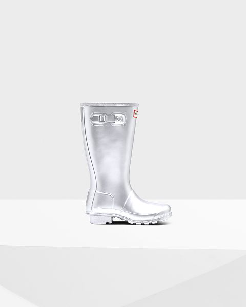 Silver Hunter Metallic Kids\' Rain Boots | Ireland-65028