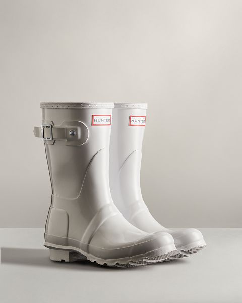 White Hunter Original Short Gloss Women's Rain Boots | Ireland-30271